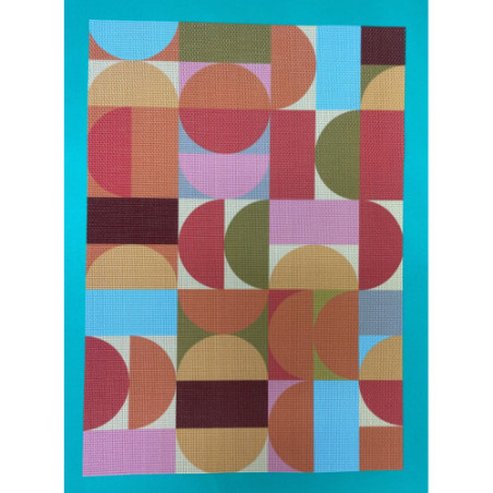 Geo double-sided Woven Rectangular Placemat - set of 4