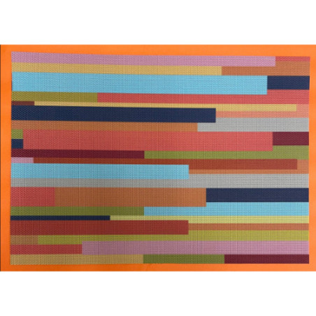 Stripes double-sided Woven Rectangular Placemat - set of 4