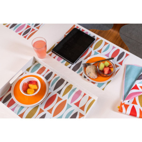 Cha-Cha double-sided Woven Rectangular Placemat - set of 4