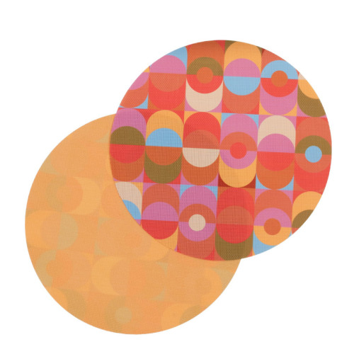 Blink double-sided Round Woven Placemat 12.634 diameter - set of 4