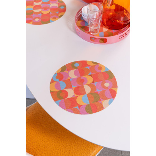 Blink double-sided Round Woven Placemat 12.634 diameter - set of 4
