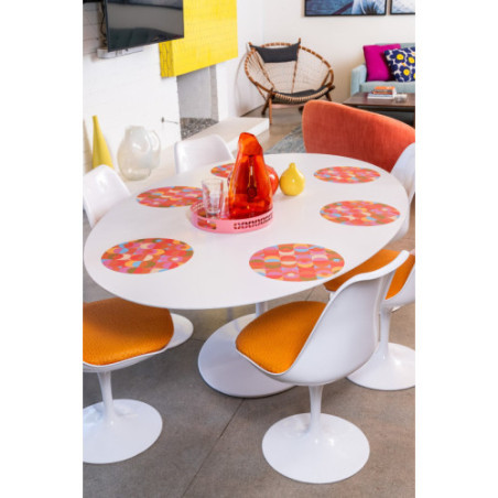 Blink double-sided Round Woven Placemat 12.634 diameter - set of 4