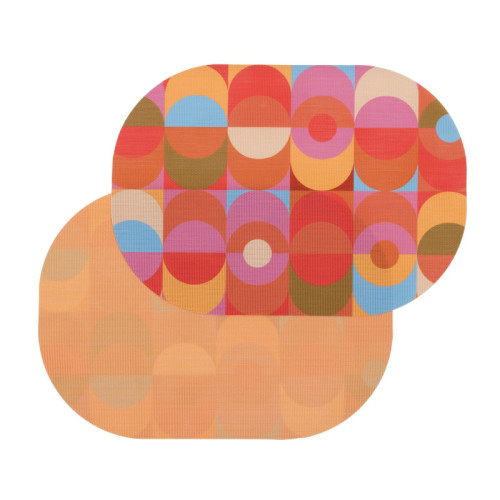 Blink double-sided Oval Woven Placemat 1234 x 1734 diameter - set of 4