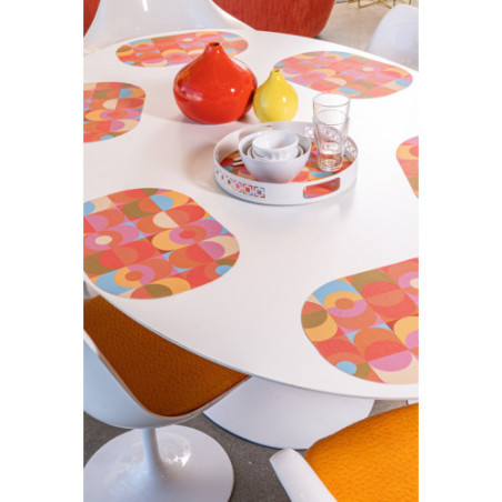 Blink double-sided Oval Woven Placemat 1234 x 1734 diameter - set of 4