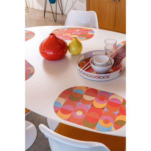 Blink double-sided Oval Woven Placemat 1234 x 1734 diameter - set of 4
