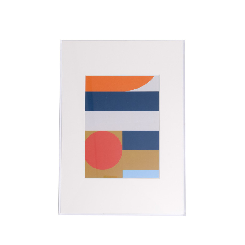 Float Acrylic Frame - Clear with Red Moon Artwork