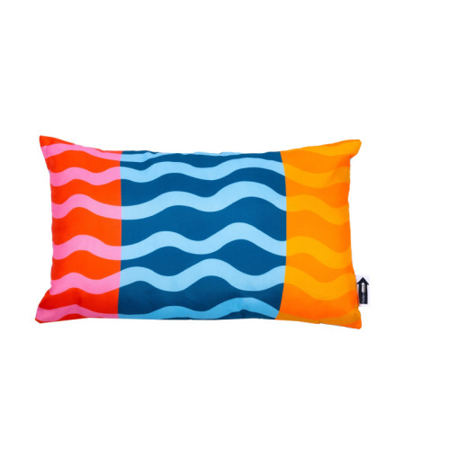 Waves double-sided Bolster Pillow - 11.8 x 19.7