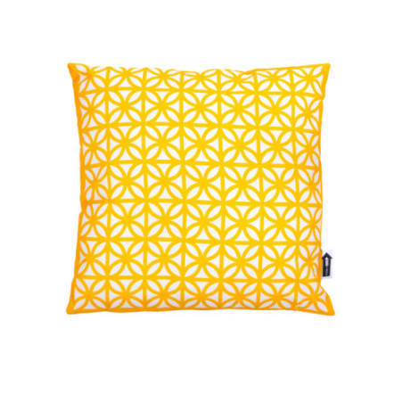 Breeze Block 17.734 Square Pillow-Yellow