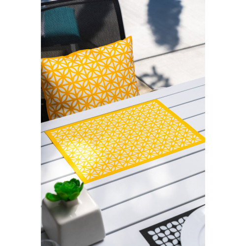 Breeze Block 17.734 Square Pillow-Yellow