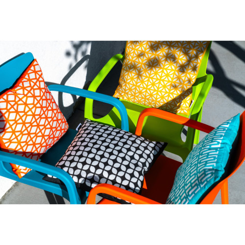 Breeze Block 17.734 Square Pillow-Orange