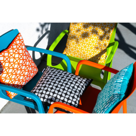 Breeze Block 17.734 Square Pillow-Turquoise
