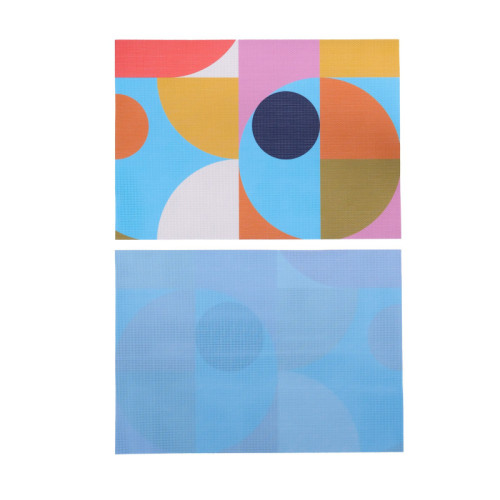 Gumball double-sided Woven Placemat-set of 4
