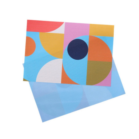 Gumball double-sided Woven Placemat-set of 4