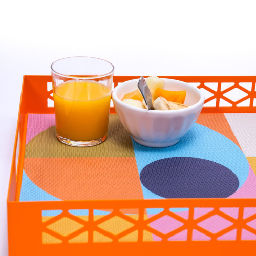 Gumball double-sided Woven Placemat-set of 4