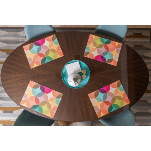 Starburst double-sided Woven Placemat-set of 4