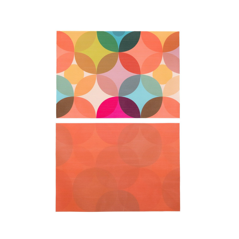 Starburst double-sided Woven Placemat-set of 4