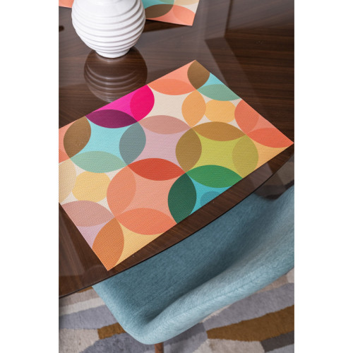 Starburst double-sided Woven Placemat-set of 4