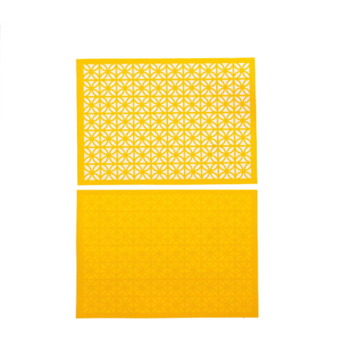 Breeze Block double-sided Woven Placemat-Yellow-set of 4