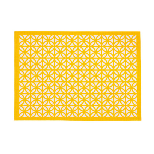 Breeze Block double-sided Woven Placemat-Yellow-set of 4
