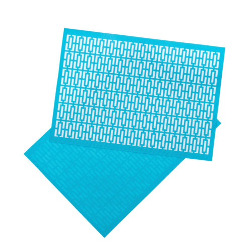 Breeze Block double-sided Woven Placemat-Turquoise-set of 4