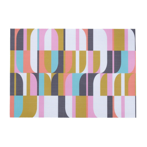 Groove double-sided Woven Placemat-set of 4