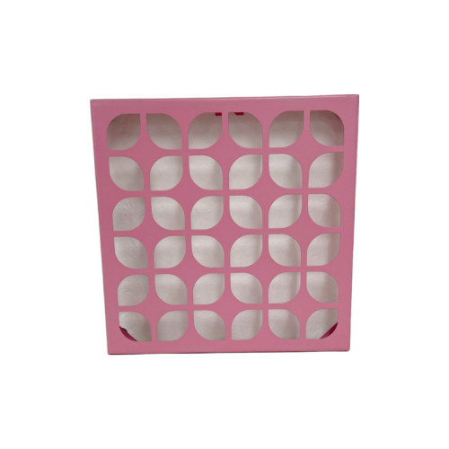 Breeze Block Metal Wall Tile 7 x 7  Pink