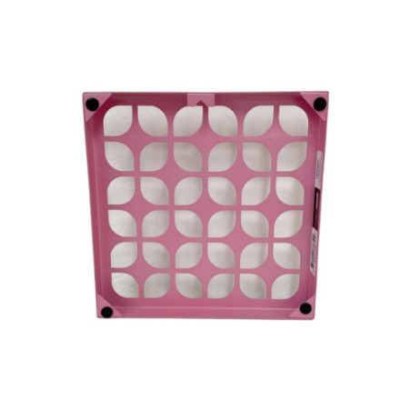 Breeze Block Metal Wall Tile 7 x 7  Pink