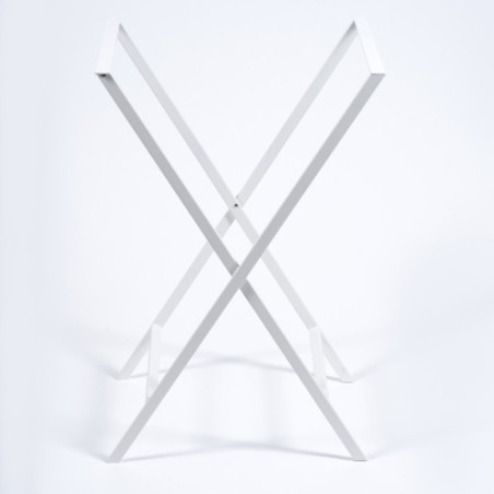 Breeze Block Metal Serving Tray  Stand Set-White