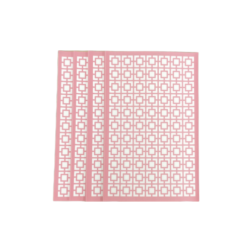 Breeze Block Placemat-Vista Vue in Pink-set of 4
