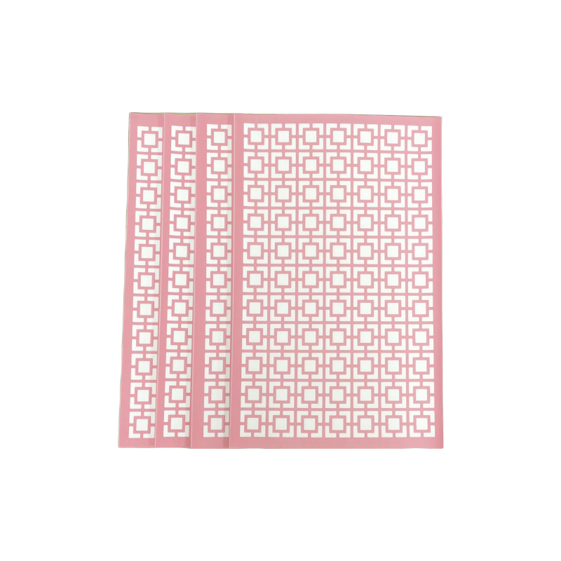 Breeze Block Placemat-Vista Vue in Pink-set of 4