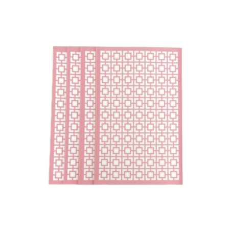 Breeze Block Placemat-Vista Vue in Pink-set of 4
