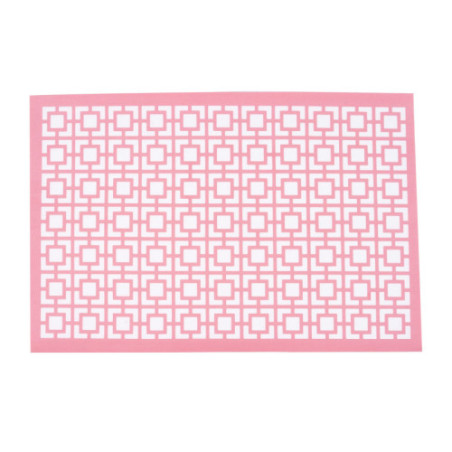 Breeze Block Placemat-Vista Vue in Pink-set of 4