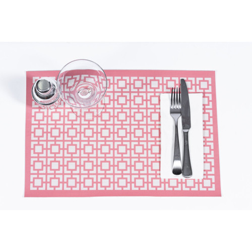Breeze Block Placemat-Vista Vue in Pink-set of 4
