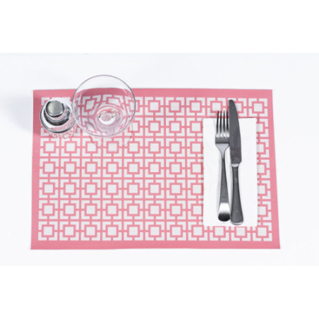 Breeze Block Placemat-Vista Vue in Pink-set of 4