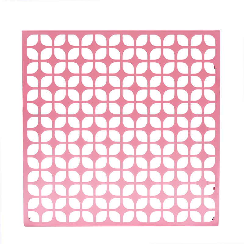 Breeze Block Metal Wall Tile 15.5 x 15.5 Pink