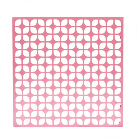 Breeze Block Metal Wall Tile 15.5 x 15.5 Pink