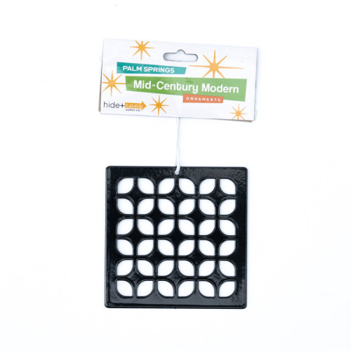 Breeze Block Metal Ornament- Galaxy in black - set of 4