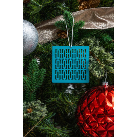 Breeze Block Metal Ornament- Granada in turquoise - set of 4