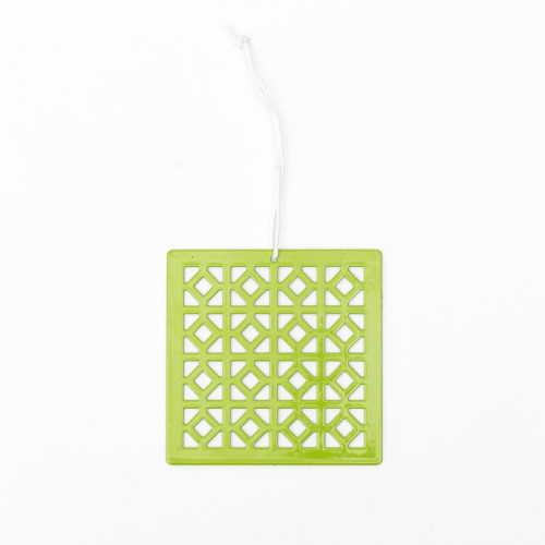 Breeze Block Metal Ornament- Riviera in greenery - set of 4