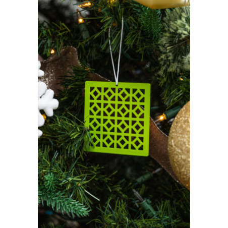 Breeze Block Metal Ornament- Riviera in greenery - set of 4