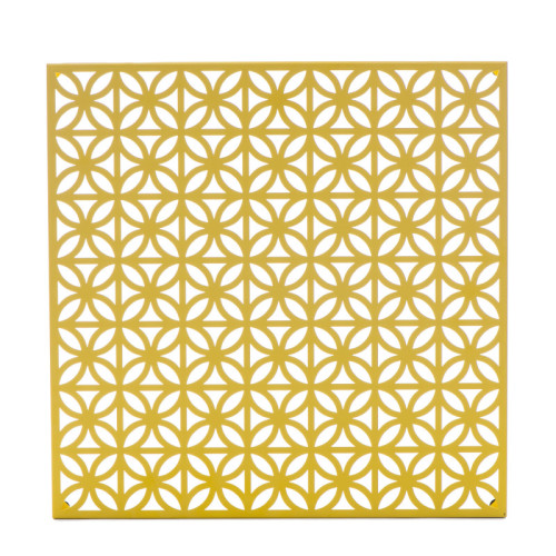 Breeze Block Metal Wall Tile 15.5 x 15.5 Lemon
