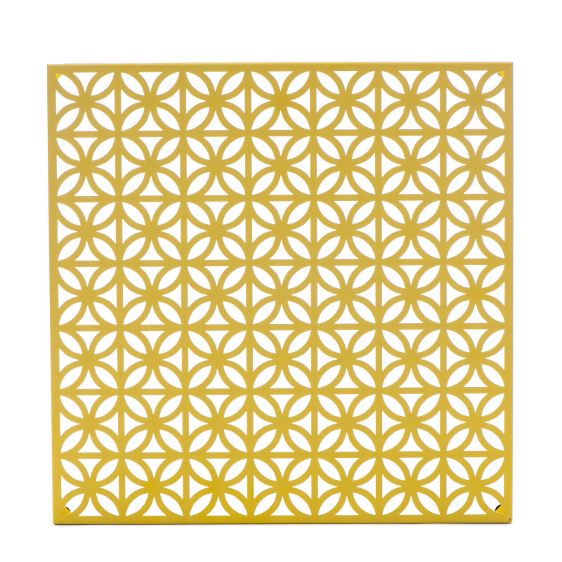 Breeze Block Metal Wall Tile 15.5 x 15.5 Lemon