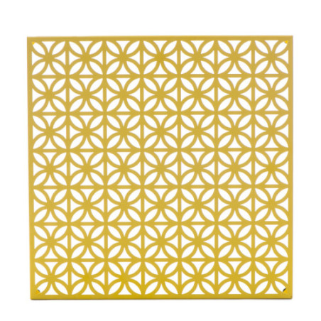 Breeze Block Metal Wall Tile 15.5 x 15.5 Lemon