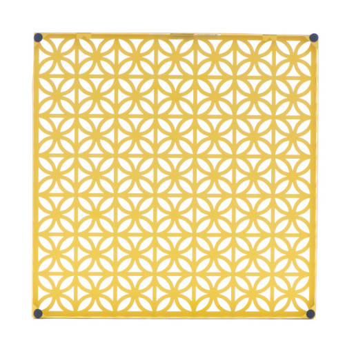 Breeze Block Metal Wall Tile 15.5 x 15.5 Lemon