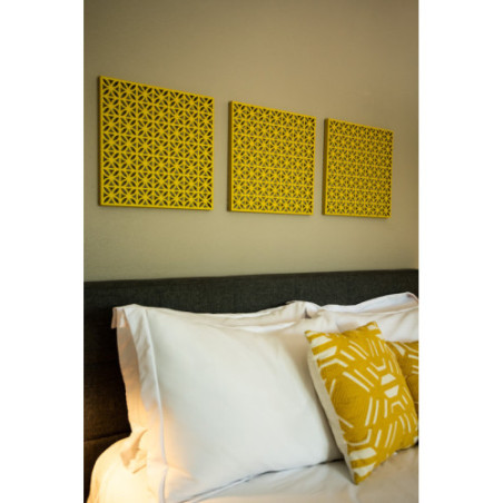 Breeze Block Metal Wall Tile 15.5 x 15.5 Lemon