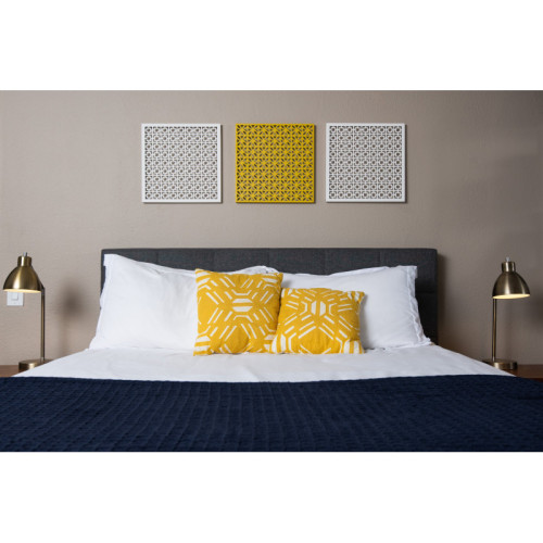 Breeze Block Metal Wall Tile 15.5 x 15.5 Lemon