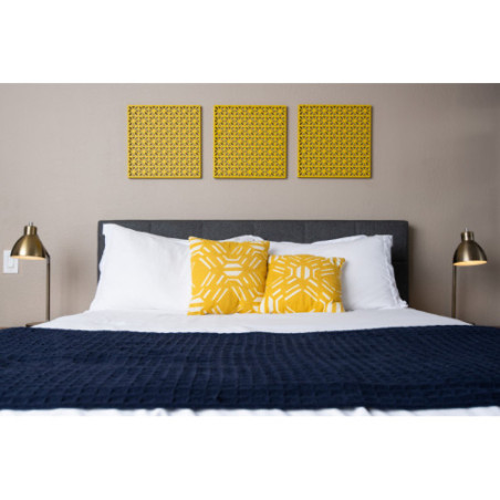 Breeze Block Metal Wall Tile 15.5 x 15.5 Lemon
