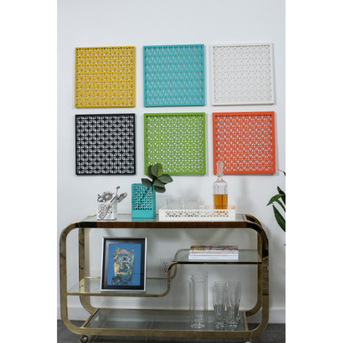 Breeze Block Metal Wall Tile 15.5 x 15.5 Lemon