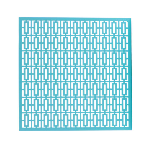 Breeze Block Metal Wall Tile 15.5 x 15.5 Turquoise