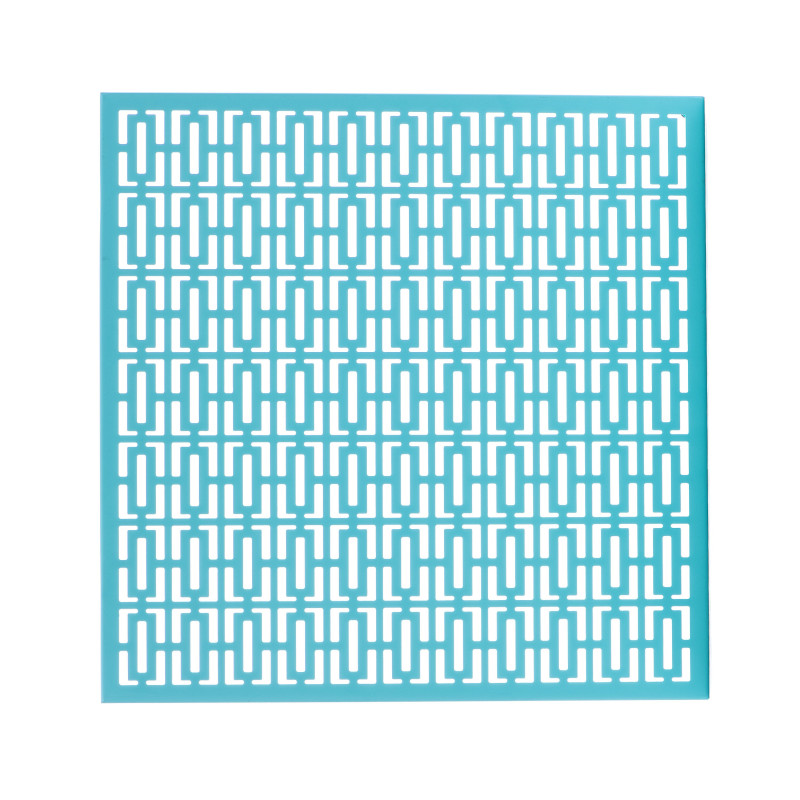 Breeze Block Metal Wall Tile 15.5 x 15.5 Turquoise